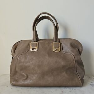 FENDI: Taupe Leather Chameleon Large Tote Bag